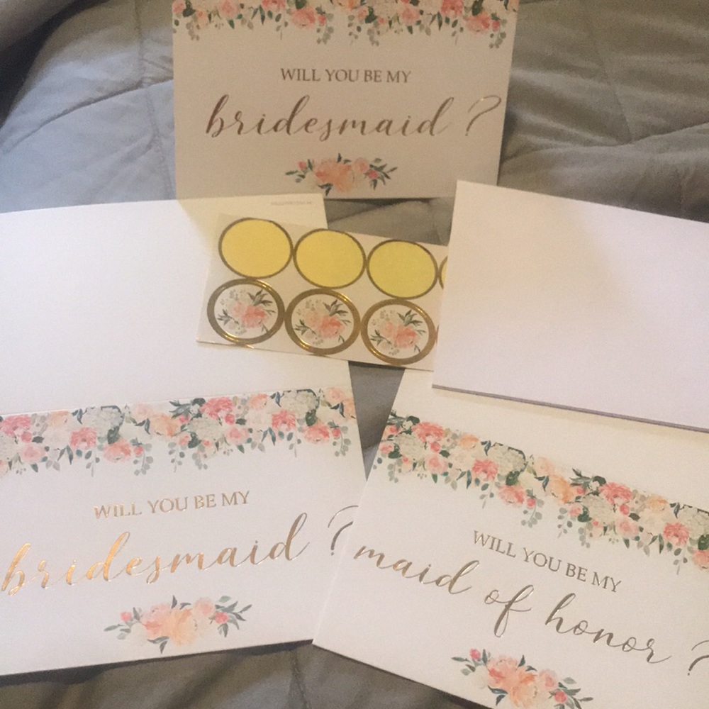 Bridesmaid & MOH proposal Cards